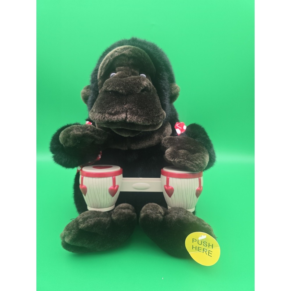 Gemmy Induatries Gorilla Drumming‎ Animated Singing Musical 2001 Vintage Working